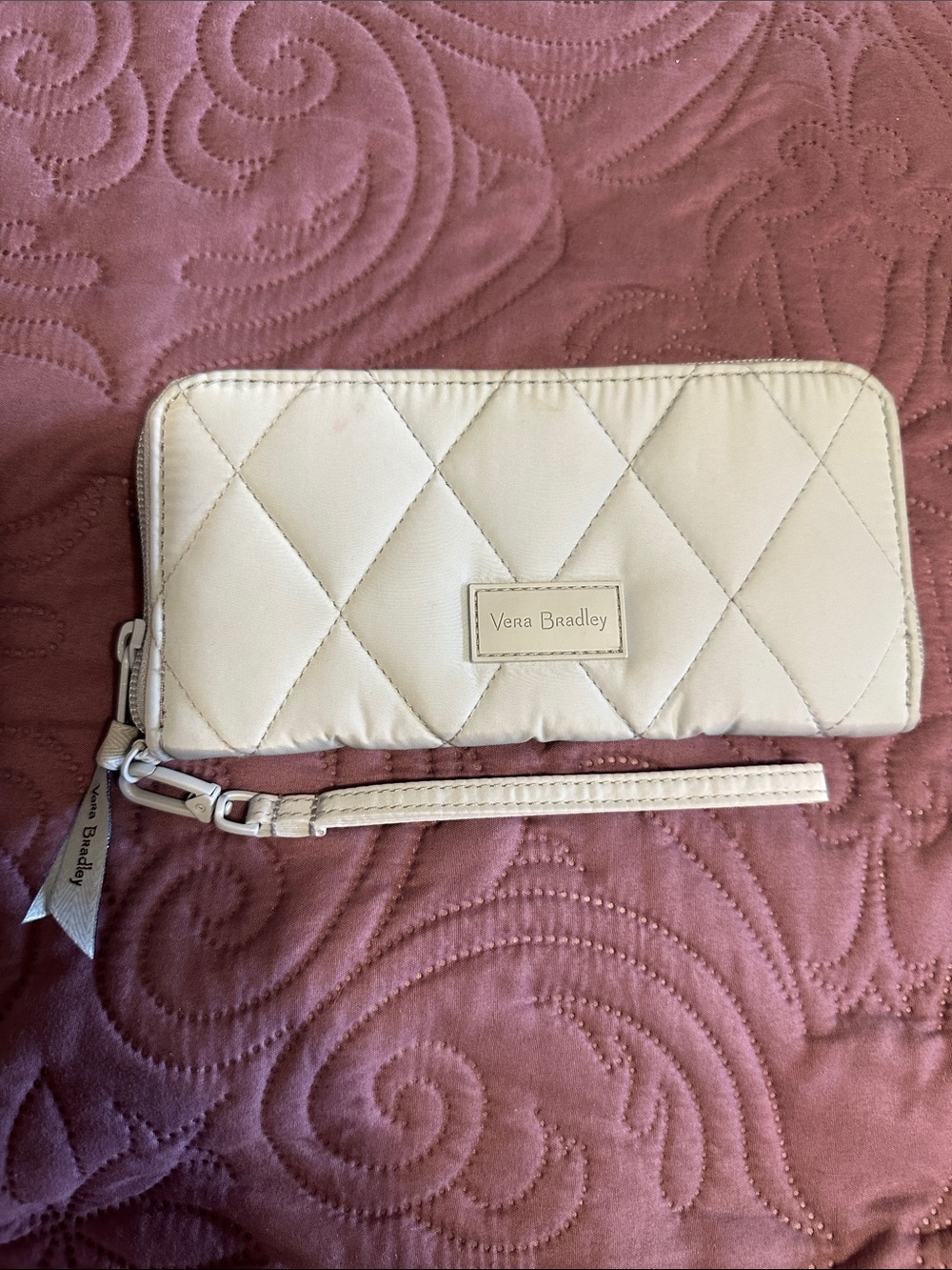 Vera Bradley mint colored Quilted Wristlet Clutch